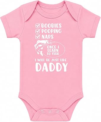CBTwear Once I Learn to Fish I Will Be Like Dad Baby Bodysuit