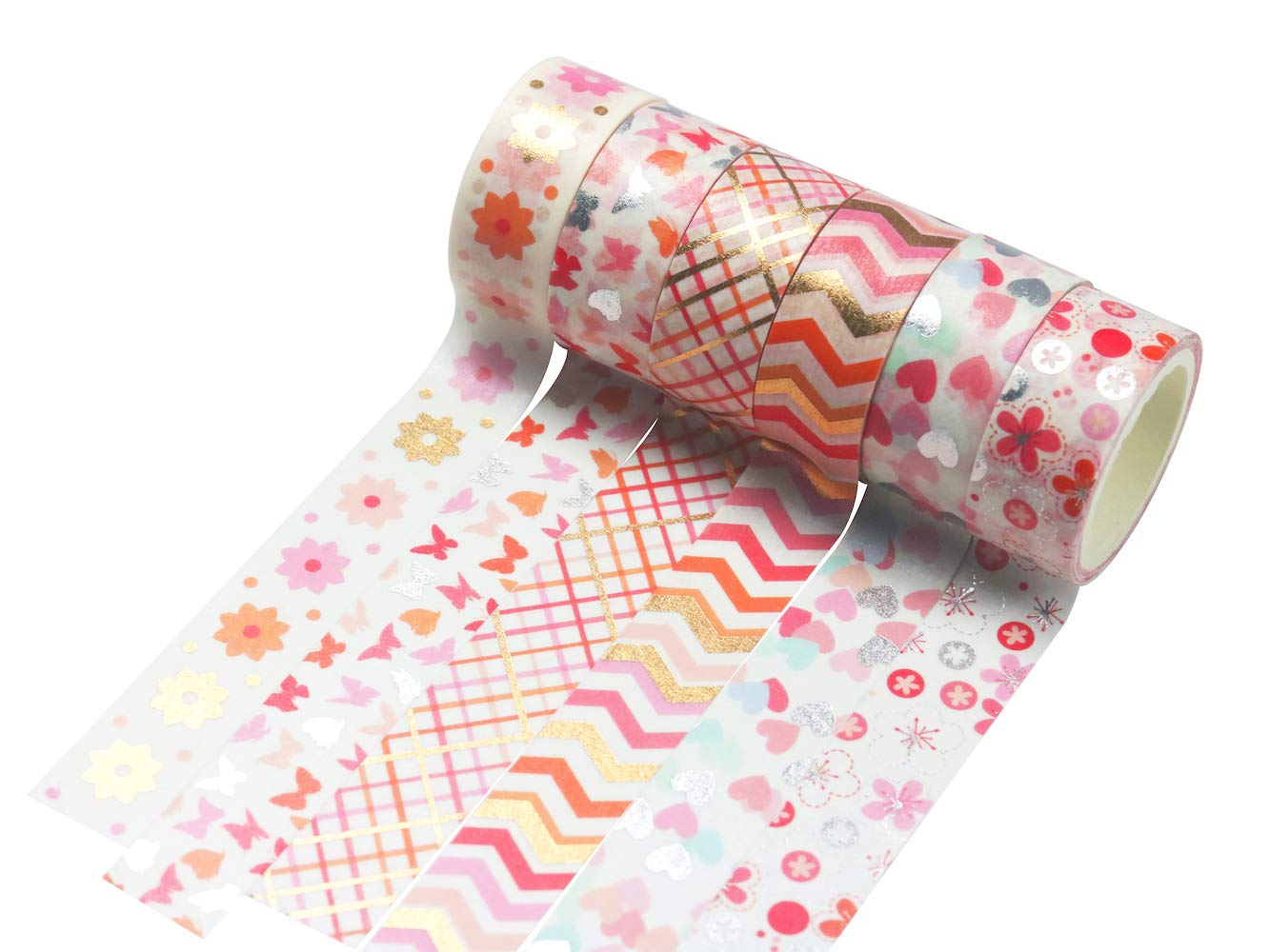 Set Di 12 Rotoli Di Nastro Washi Da 3 M Per Rotolo La