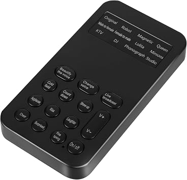 Gatuida Portable Voice Modifier Sound Card Mini Voice Changer for Mobile Tone Without Noise Multiple Sound Modes for Chat Live Streaming