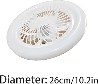 Minimalist Remote Control Fan Light, Embedded Fan, E27 Screw White Light, Ceiling Fan Lights