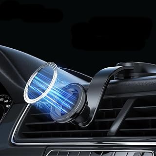 Magnetic Car Phone Mount, Dashboard Mount with Flexible Arm, 360-Degree Rotation, Adjustable Holder
