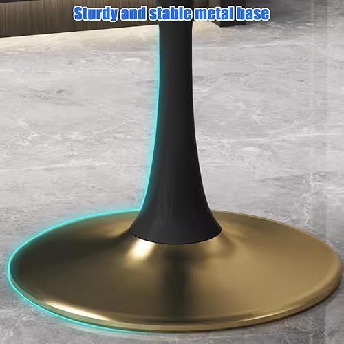 Miniatura 5 de YVYKFZD Juego de mesa y silla para sala de recepción de oficina, juego de mesa de comedor simple para cocina, mesa de centro redonda para 4 Gris