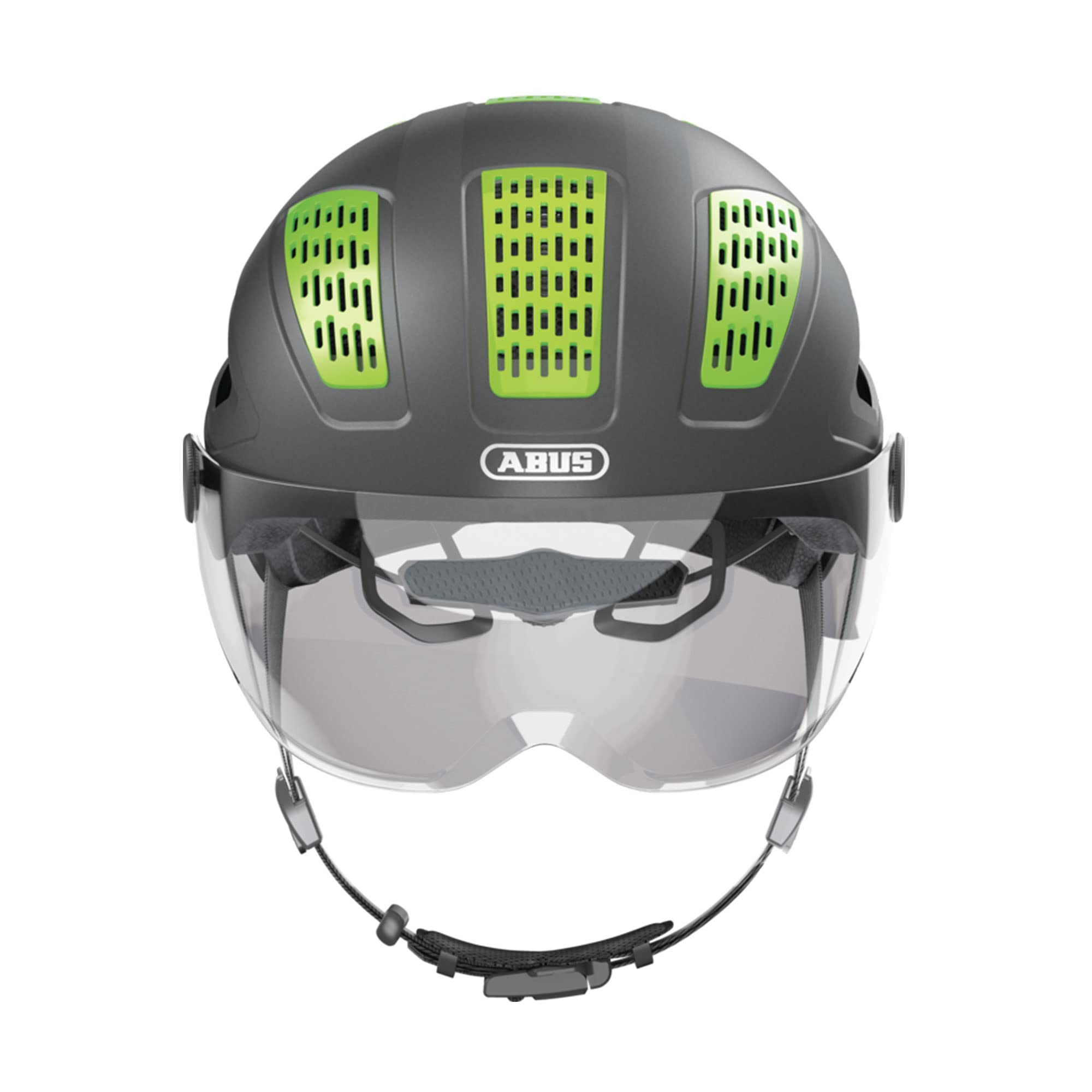 ABUS 86938 Fahrradhelm, Schwarz (Titan), L (56-61 cm​) & Ohrenschützer - Pedelec 2.0 Earpads - ansteckbar an den Fahrradhelm