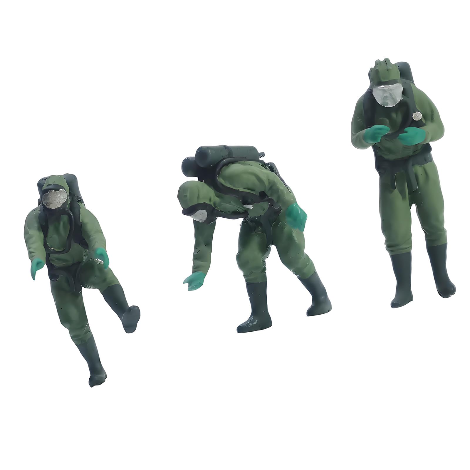 Ekoama Rescued Team Figure Model 1:64 Scale Hand Painted Miniature Figure for Miniature Scene Dioramas Props,Model Car Displays
