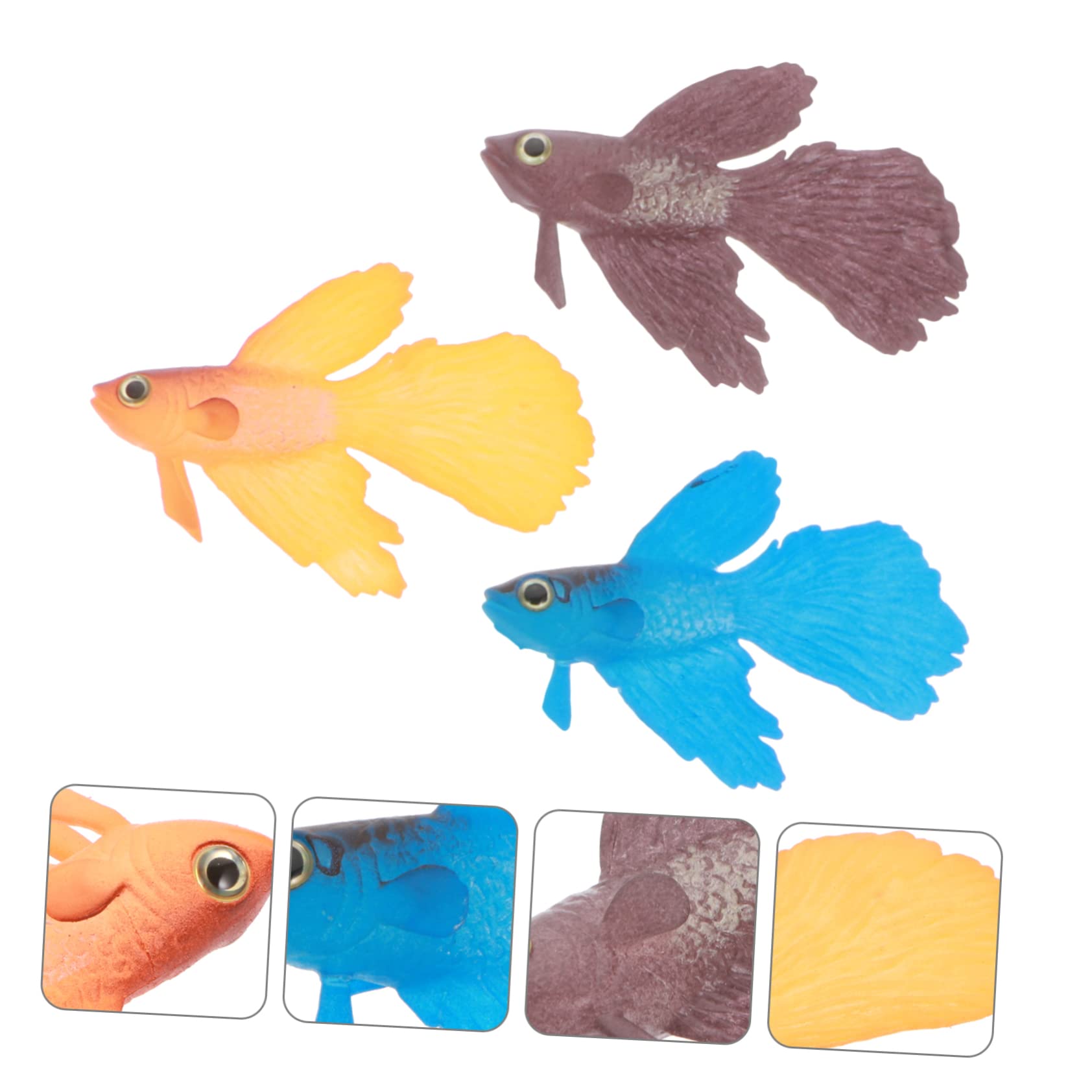 Kisangel 9piezas Decoración Acuática Led De Silicona De Peces Artificiales Brillantes para Acuarios