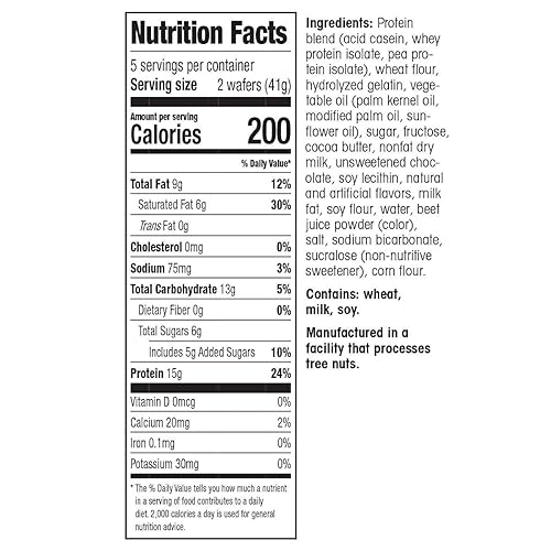 Miniatura 6 de WonderSlim Paquete de barra de oblea de proteínas, limón y frambuesa
