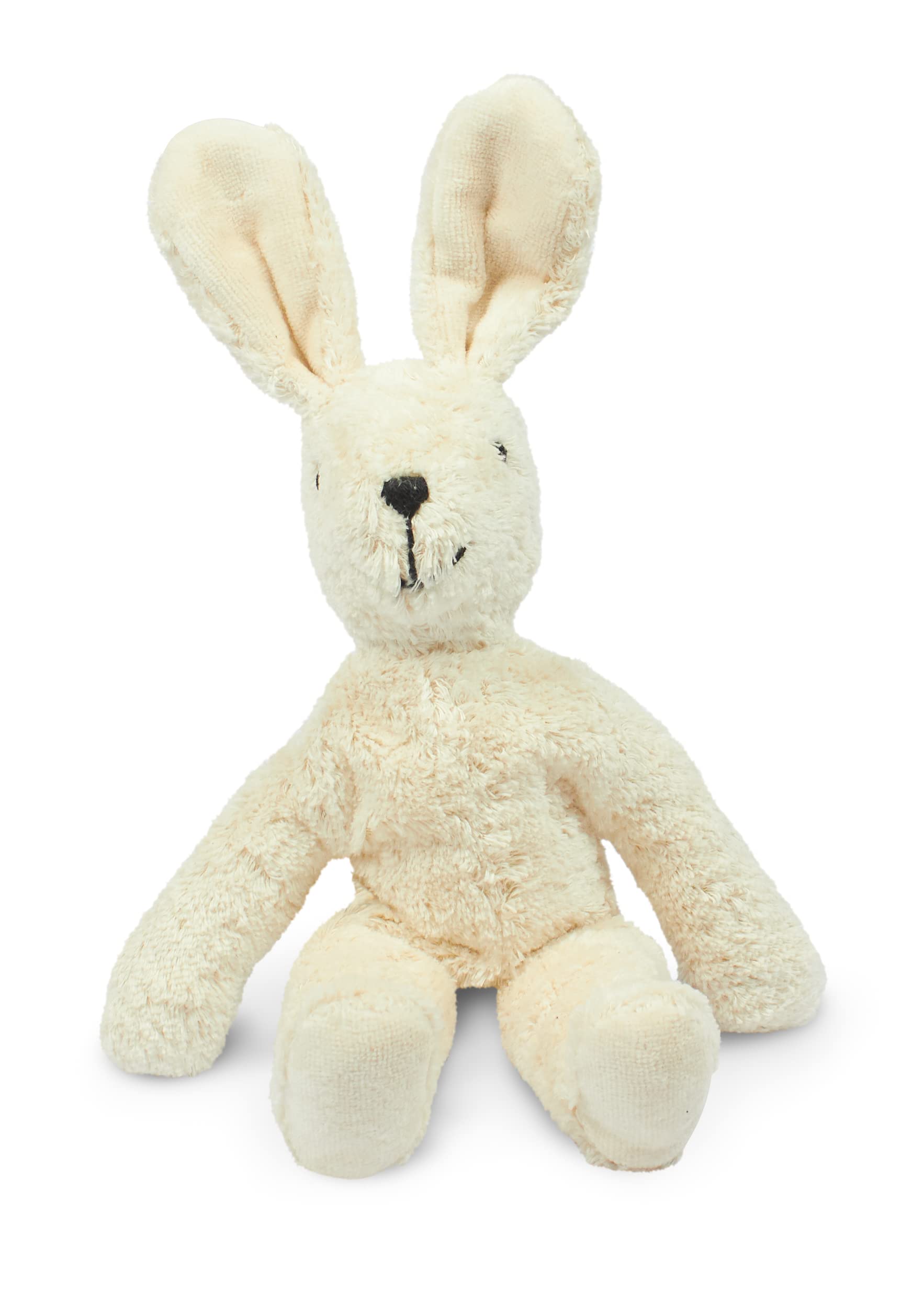 Senger ökologische Schlenker Tierpuppe Hase, klein | weiß, 30 cm groß mit Langhaar-Mohair