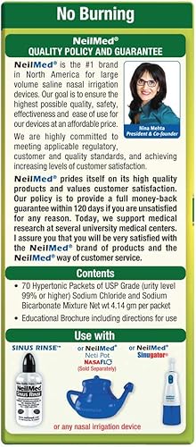 Miniatura 5 de NeilMed Sinus Rinse - Extra fuerte - Paquetes hipertónicos premezclados, 70 unidades por caja., PH-ENG-INT, 2, 2