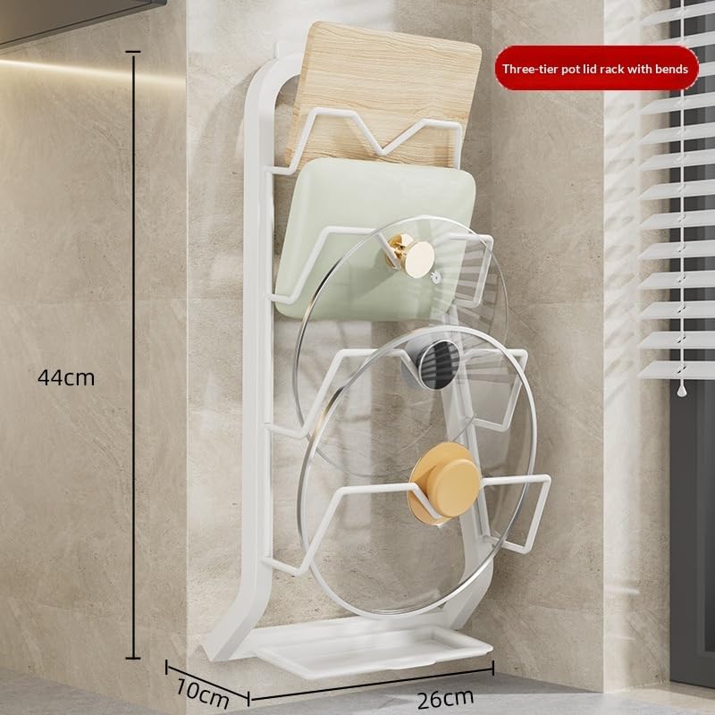 Multi-Functional Cutting Board Rack, Kitchen Storage Organizer Stand, 3-Tier Holder