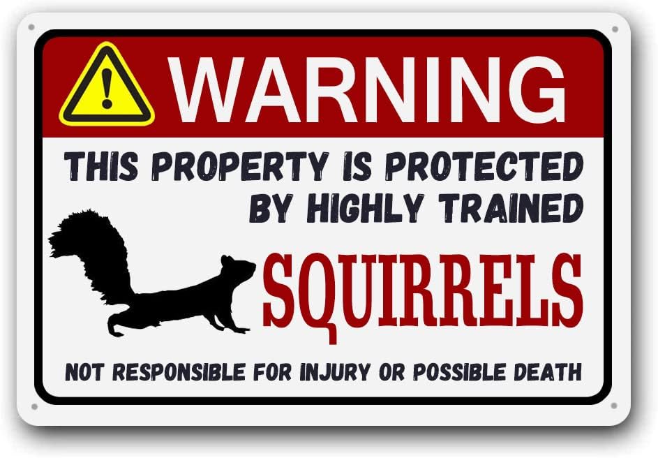 Miniatura 15 de Eveokoki Letrero de cuervo – Divertido letrero de advertencia de metal para mascotas, mascotas exóticas y pequeñas, 12 x 16 pulgadas