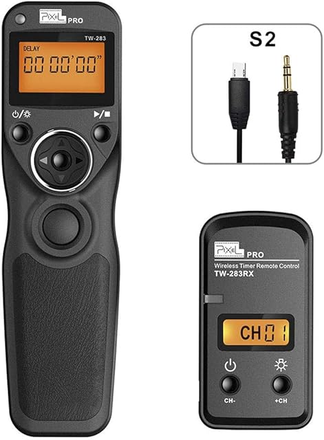 Pixel Wireless Shutter Release Timer Remote Control TW-283 S2 Wireless Remote Shutter Release Compatible for Sony Alpha a9 a99II a7 a7II a7III a7R a7RII a7RIII a7S a6300