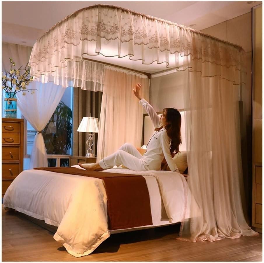 Mosquitera de lujo europeo para crear un oasis en su cama de 180x200
