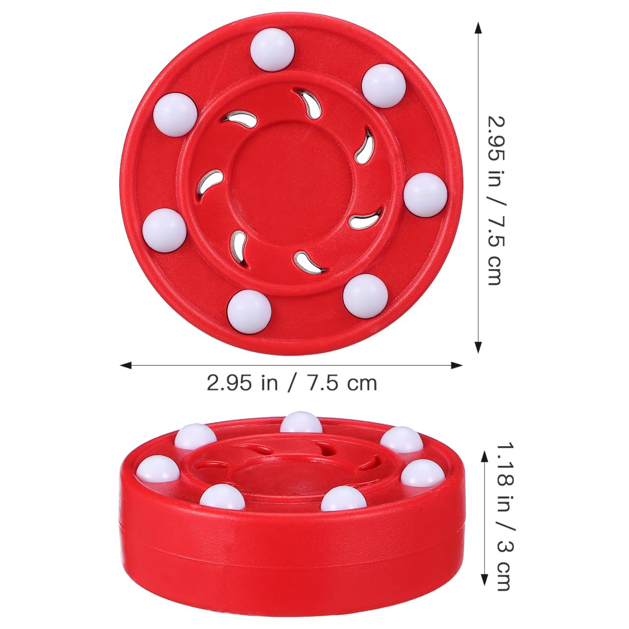 BESPORTBLE Lot de 2 Rollers de Hockey en Plein air Puck Street Hockey intérieur Hockey sur Glace Puk Green Biscuit Hockey Puck Pro Puck Roller Hockey Jeu d'entraînement
