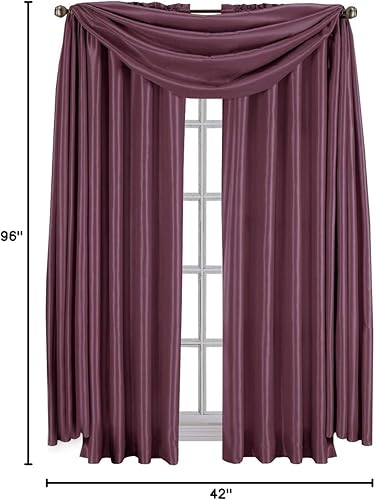 Vista 128 de Royal Hotel Bedding Soho - Cenefa con festón morado, patrón sólido, 35 x 30 pulgadas