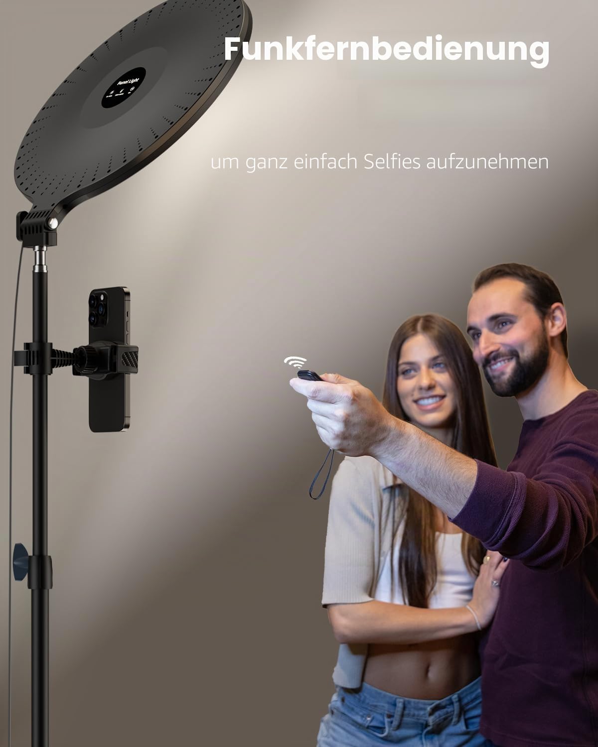 Weilisi 10.5" Ringlicht mit 69" Stativ Handy mit für Tiktok, Vlogging | Vollflächiges Ringlicht-Stativ für Videoaufnahmen und TikTok – Dimmbares LED-Selfie-Ringlicht mit Stativ und Fernbedienung
