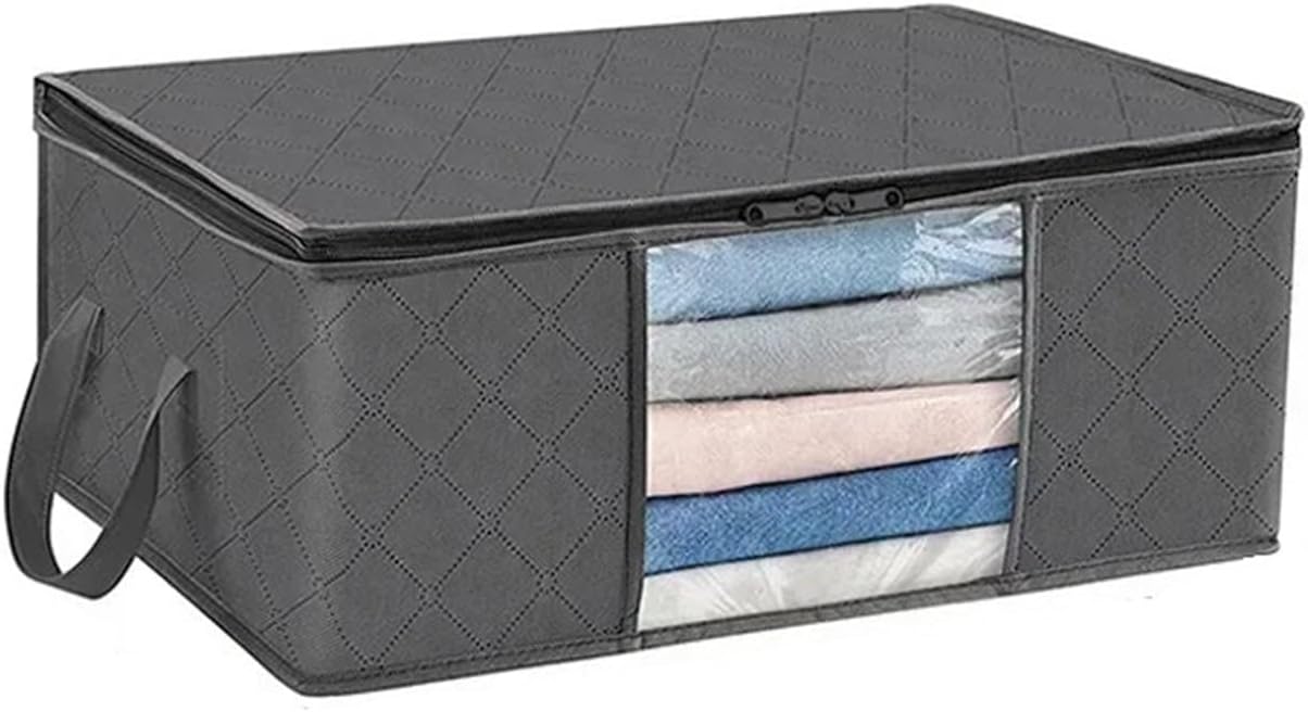 Foldable Storage Bags 1/3pc Large Capacity Clothes Storage Bag Foldable Blanket Storage Bags Storage Containers for Organizing Bedroom Closet Clothing(3pcs 60L)
