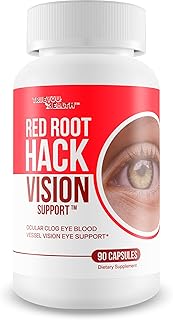 Red Root Hack Vision Supplement - Our Best Eye Pills for Ocular Clog - Vision Eye Vitamins to Improve Eyesight - Our Best Bloodflow Vision Pills Sight Care Formula with Vitamin A, Lutein, Zeaxanthin