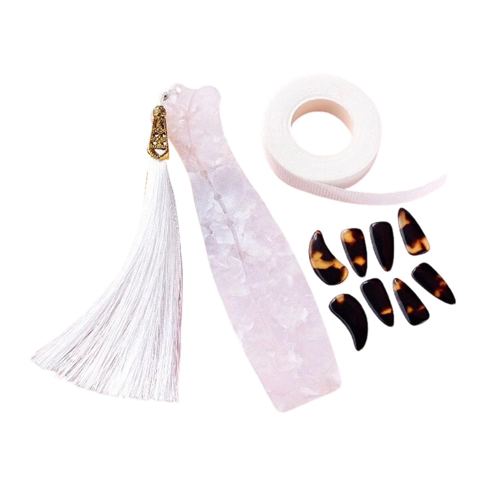 Children Guzheng Finger Picks Set Fingertip Covers for Beginners Performance Brown-picture-10
