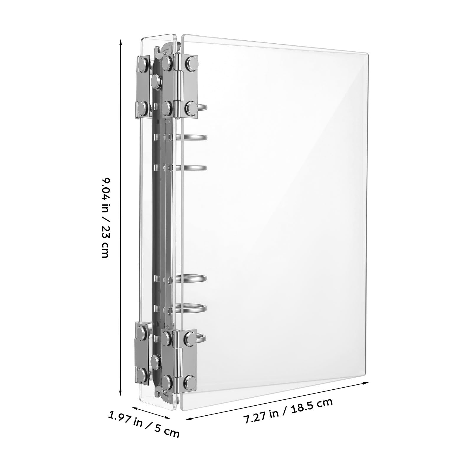 Healeved Couverture de classeur en acrylique transparent A5