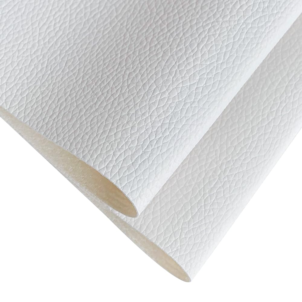 XHT Piel sintética de alta calidad por metros, imitación de piel, impermeable, costura, reparación, tela de piel de alta calidad (blanco, 200 x 160 cm)