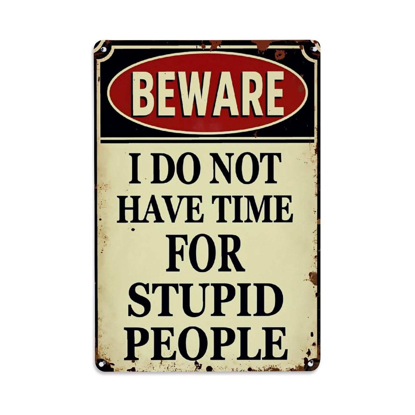 Nestemfo Vintage Beware I Do Not Tin Sign Metal Sign, Living Room,Bar, Home, Bedroom Wall Decor,Retro Metal Poster 8X12 Inches