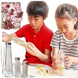 ハーバリウム キット 3本セット 初心者でも簡単 手作りキット 花材・オイル・ボトル付き ギフトインテリア (ピンク)