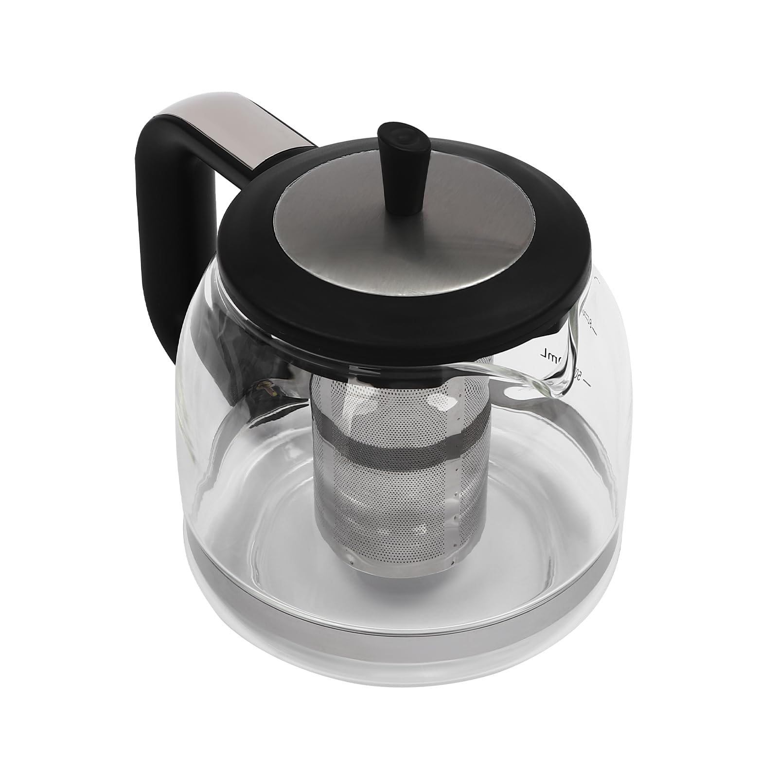 Doppelter Wasserkocher Teekocher, Tragbarer Glas Heißwasserkocher mit Temperaturregelung, für Büros, Hotels, Wohnungen, Hausgebrauch (2.5L Großen Wasserkochers+1L Kleinen Teekanne)