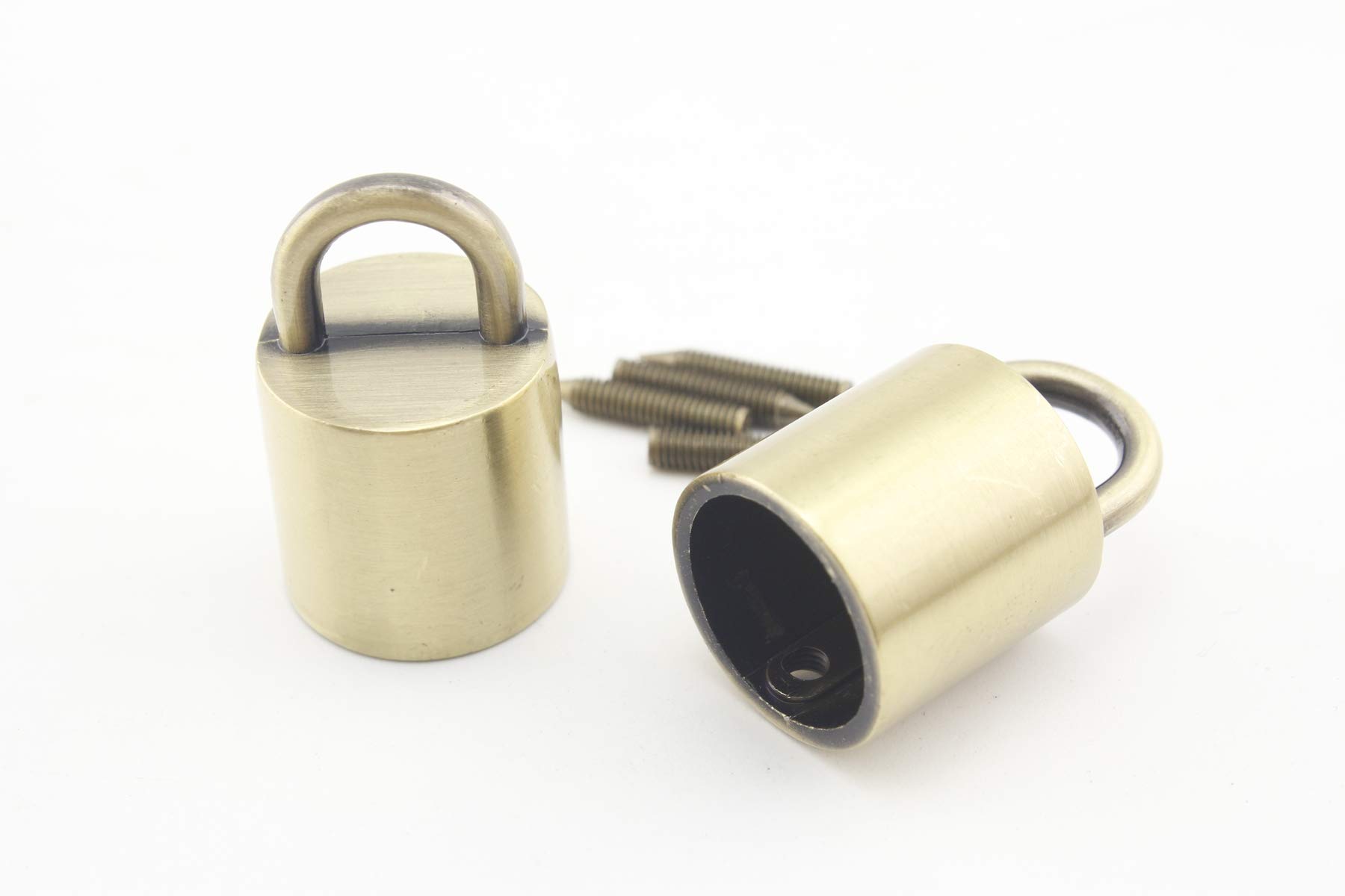 3dancraftit Heavy Duty zinc alloying Tassel Keychain Rope Cord end caps Stopper with Ring for Bag Purse Handles 9/16