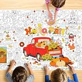 Fall Coloring Poster for Kids
