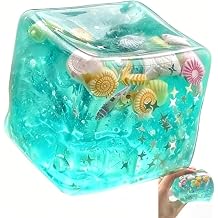 NEEE DOOH Squishy Nice Cube, Ice Cube Fidget Squishy for All Ages Square Stress Balls, Classroom Prizes, Anxiety Relief Stress Cube Gift for Kids Teens Adults A