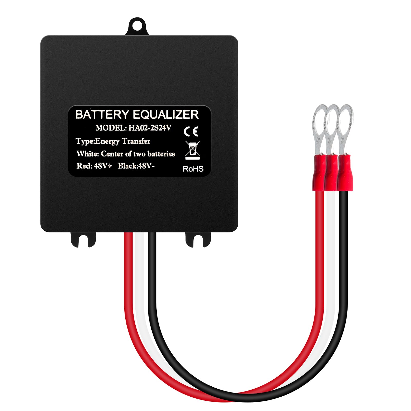 Equalizer baterii 24 V, 2 x 24 V, korektor do akumulatorów ołowiowych, kwasów, litów, lonów, niklu, metalowo-wodorku, litu, żelaza, fosforanu, wodoszczelność IP67, HA02-2S24V