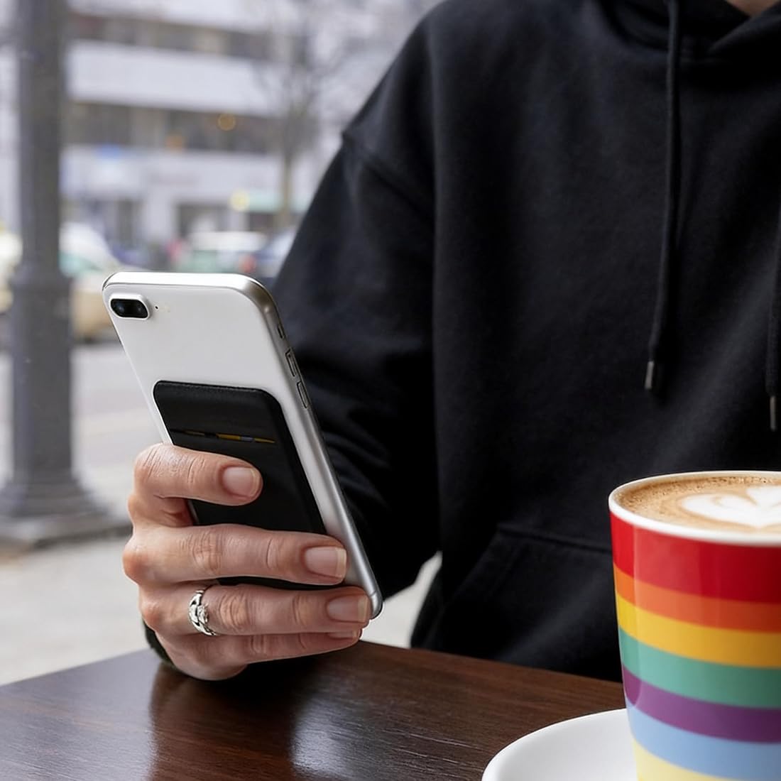 VYNZOR Kit da 3 Porta Tessere e Soldi per Telefono, Porta Carte Telefono, Materiale Elastico e Durevole, Sottile e Leggero da Aggiungere a qualsiasi Smartphone, Perfetto per la Palestra e lo Sport