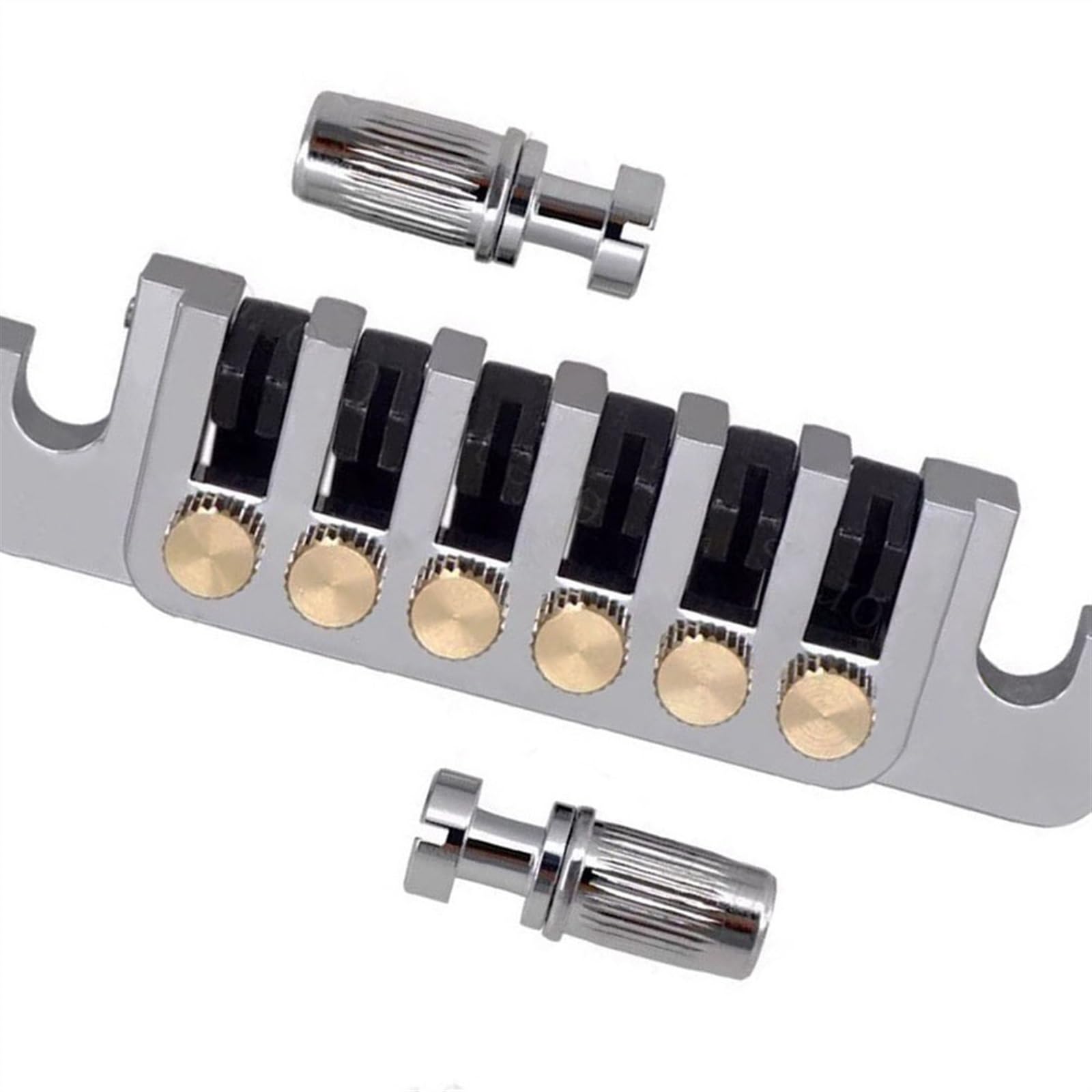 Kit ponte per chitarra elettrica Ponte Per Chitarra Stop Bar Bridge Cordiera Migliora Corda (Color : Gold)