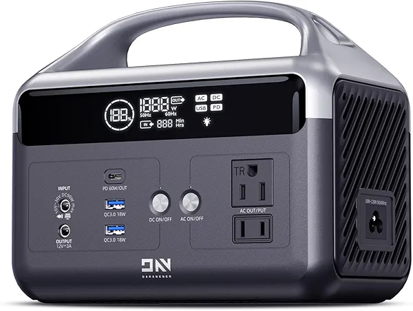Portable Power Station 300W (600W Surge), 179.2Wh Solar Generator LiFeP04 Battery with 2 AC Outlets, 1.5hrs Fast Charging, 56000mAh Power Bank for Halloween Lights, Camping, Emergency, RVs, Outage