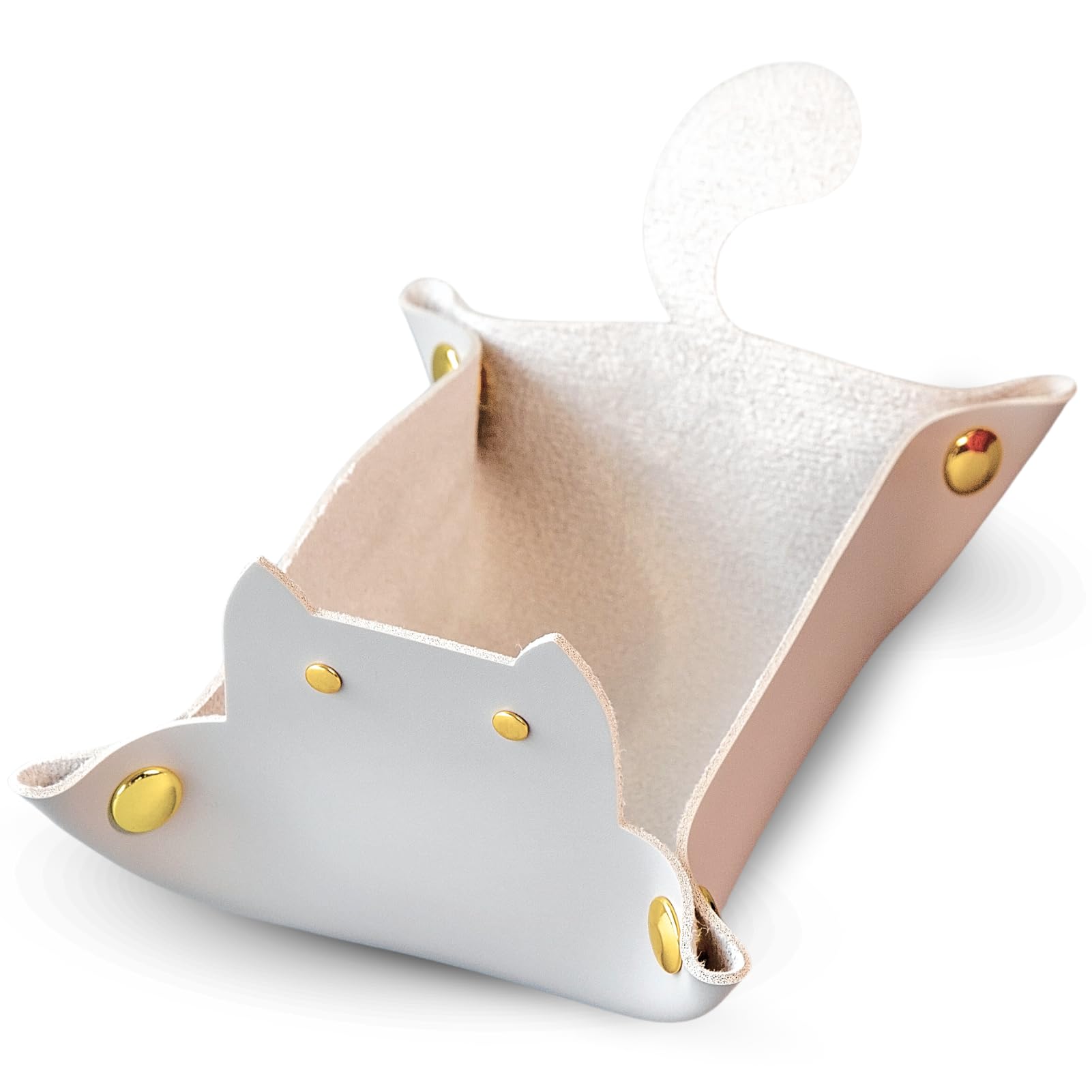 Sage’s Portal Enchanted Cat Dice Tray, Portable Snap Assembly, DND Dice Tray for Dungeons and Dragons RPG Tabletop TTRPG (White) — image 1