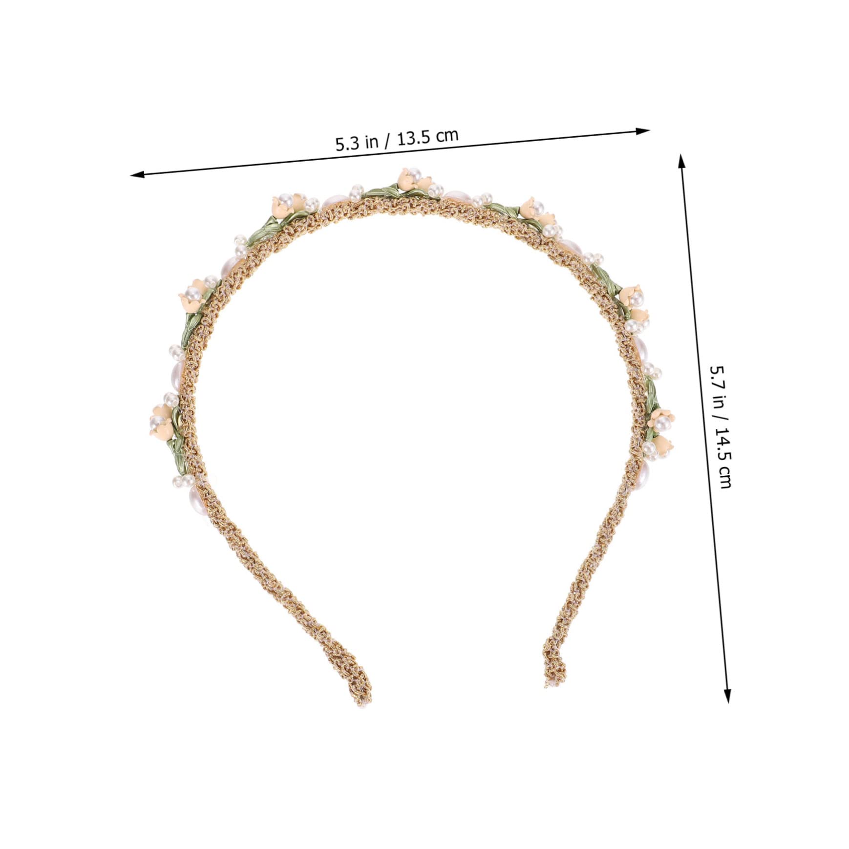 minkissy 5pezzi Cerchietto Floreale Elegante Fiori Di Mughetto Per Sposa e Occasioni Speciali Accessorio Leggero e Confortevole Per Donne e Ragazze