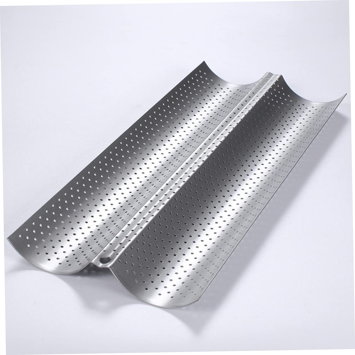 YARNOW 2pcs Moule à Baguette en Acier Inoxydable Argenté Surface Lisse Antiadhésive, Facile à Nettoyer, pour Boulangerie et Pâtisserie Professionnelle