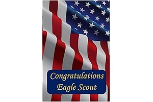 Congratulations Card for Eagle Scout Embossed with American Flag