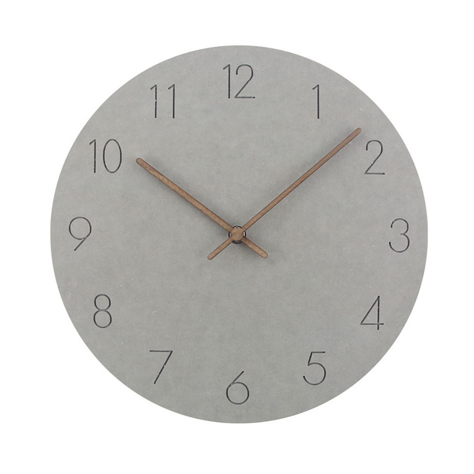 Horloge murale silencieuse en bois pour un bureau scandinave sans tic-tac
