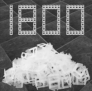 GELBEKUH 1800 PCS Tile Leveling System Spacers Tile Leveling Clips Kit Tile Leveler Tool for DIY Professional Ceramic Tile and Stone Installation (1/16 Inch, 1800)