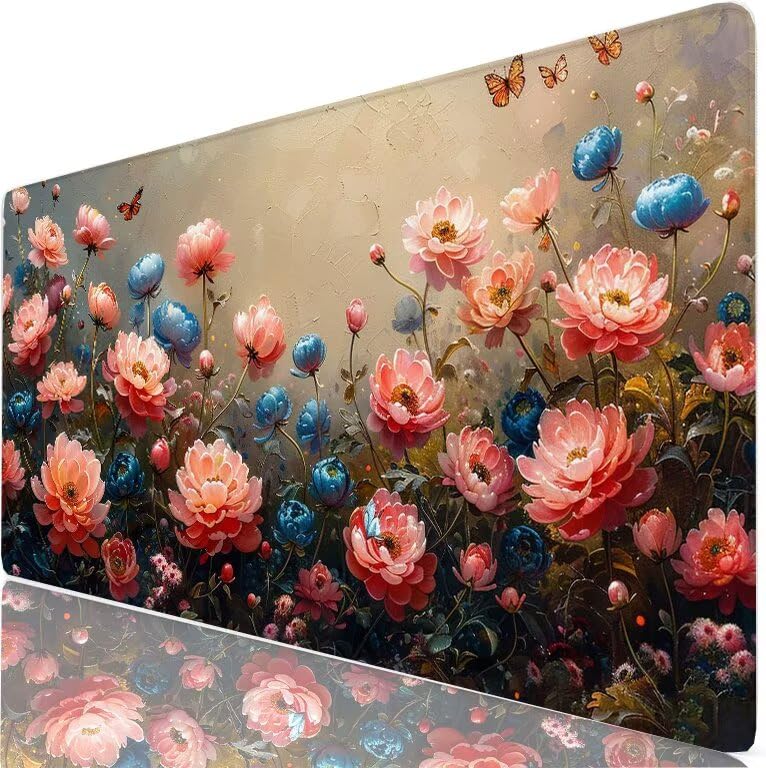 Tapis de souris pivoine XXL pour éviter les glissements et améliorer la précision H0-961