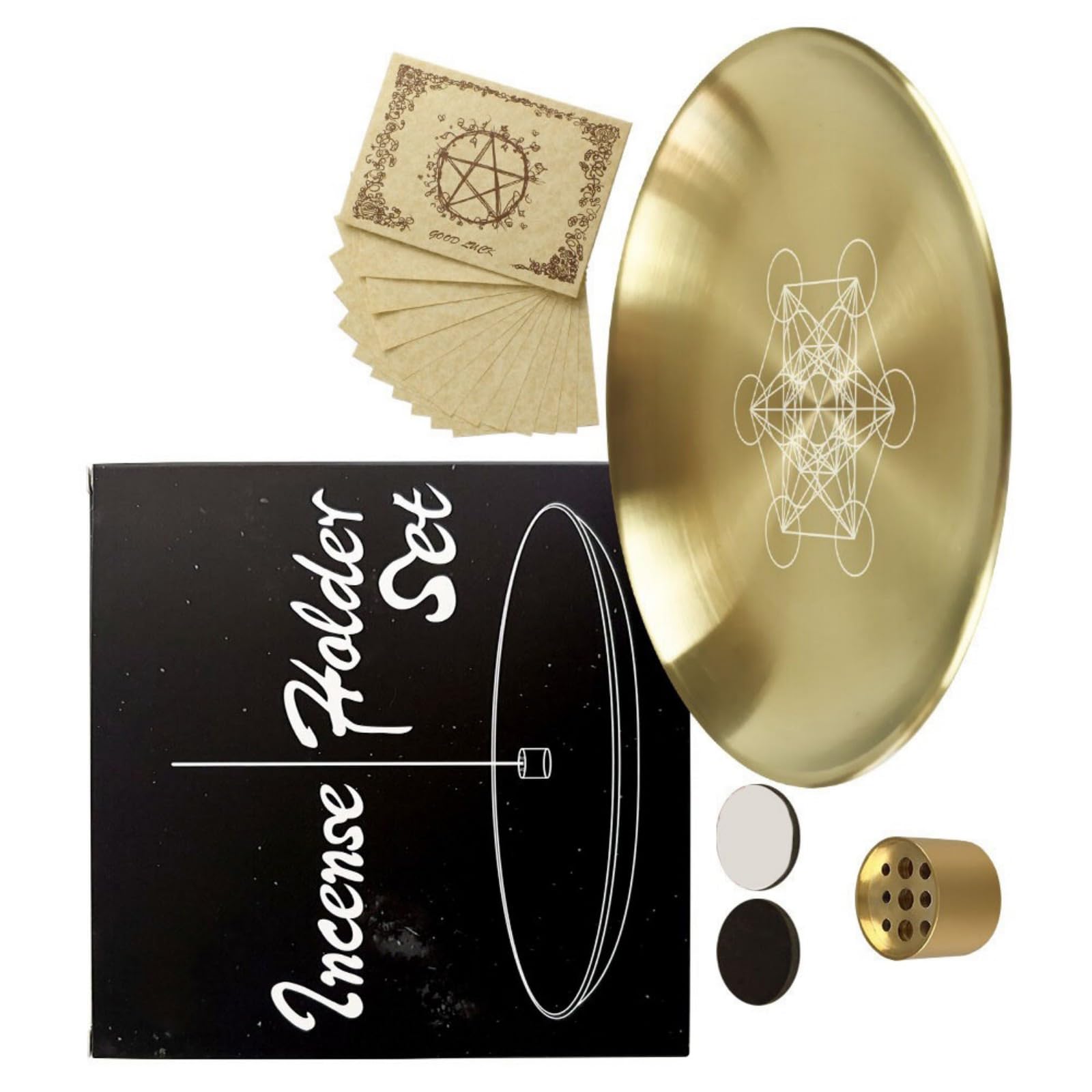 ZEPFJHE Multipurpose with Stand for Wiccan Supplies and Witchcrafts Altars Plate