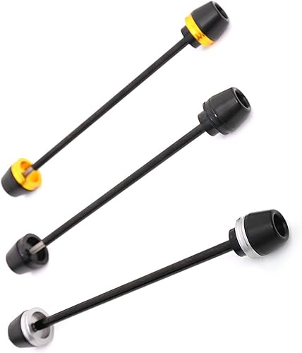 Miniatura 21 de MC MOTOPARTS Compatible con MT09 FZ09 2013-2016 Negro Eje Rueda Delantera Horquilla Protectores Protectores Crash Protector