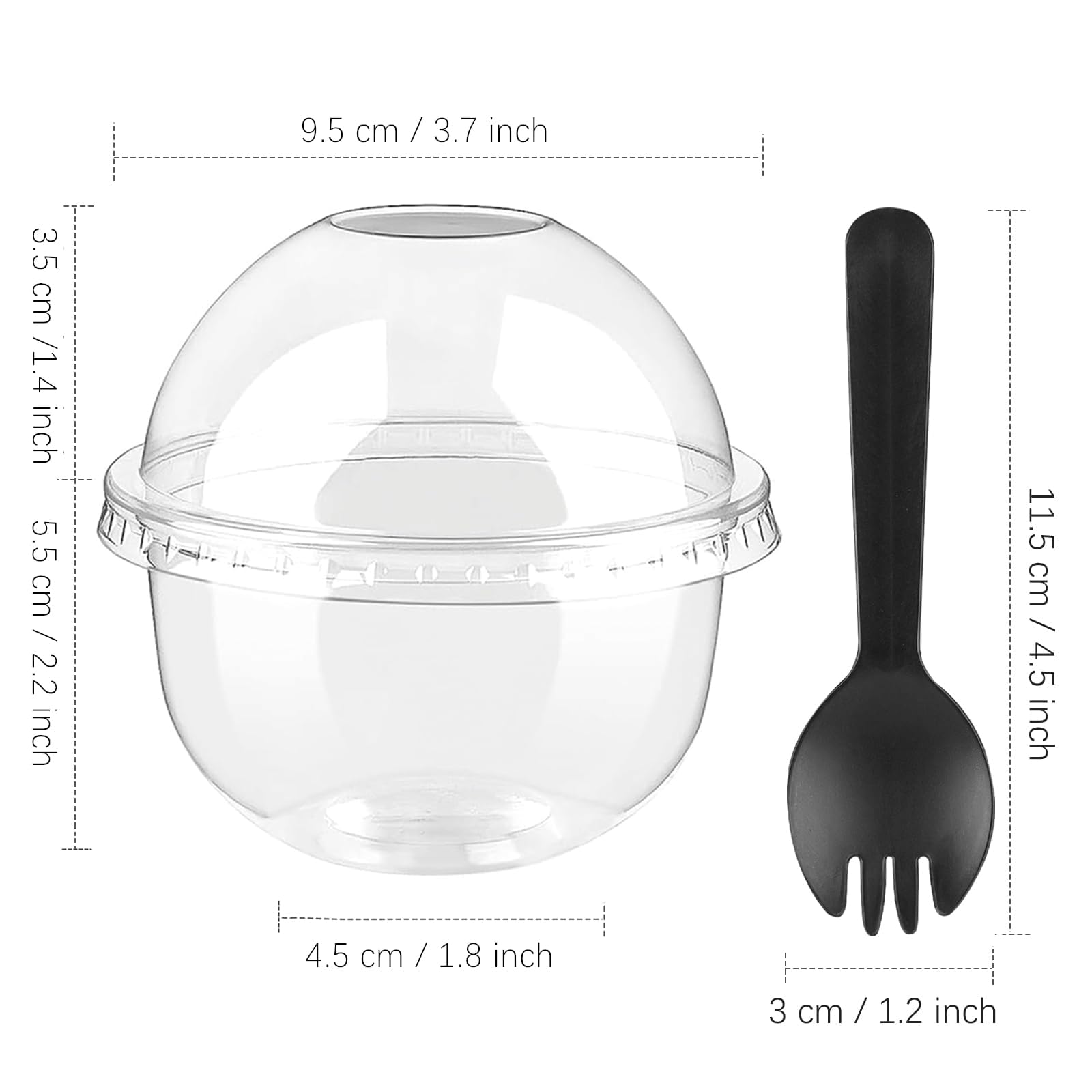 Amazon｜Hiasobre プラスチックカップ ドーム蓋とスプーン付き 50個 