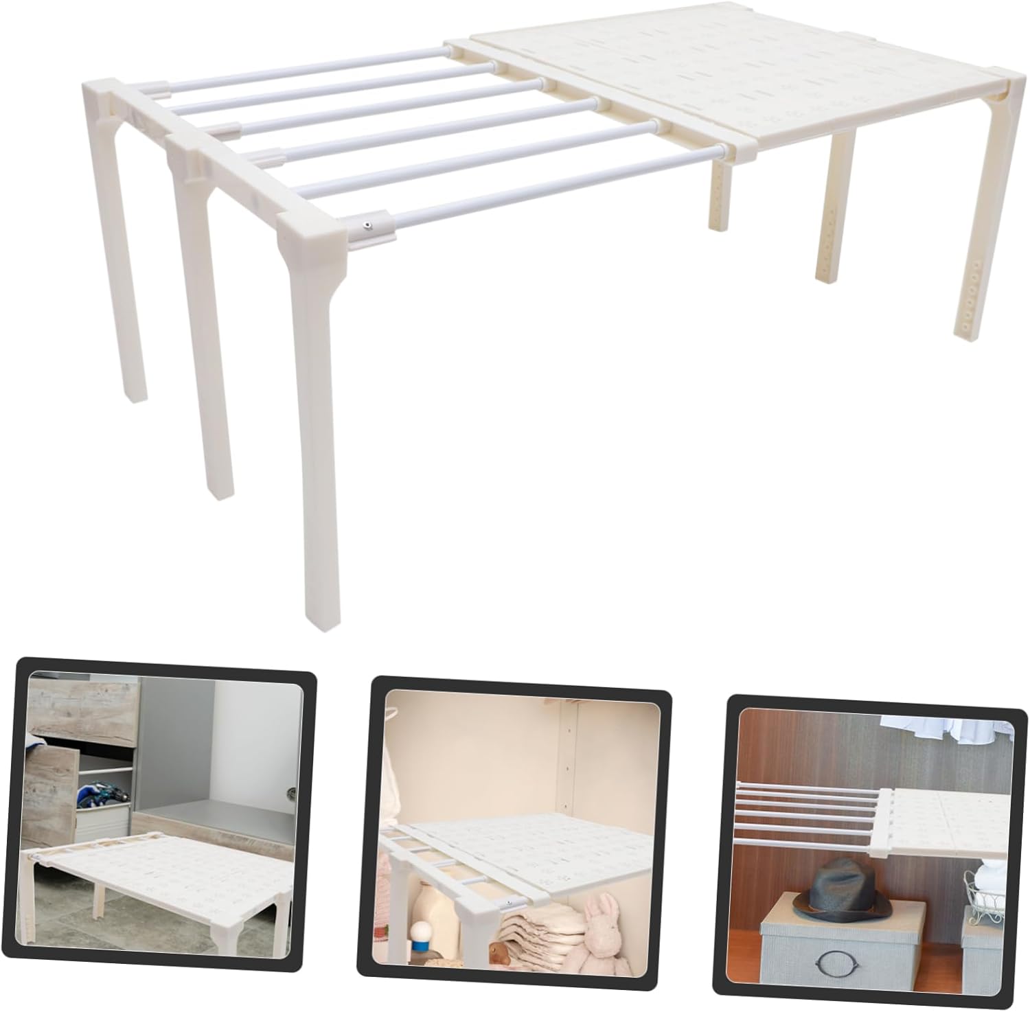 PRETYZOOM Adjustable Detachable Closet Organizer Shelf System Versatile Storage for Clothes Kitchen and Bathroom Wide Long High