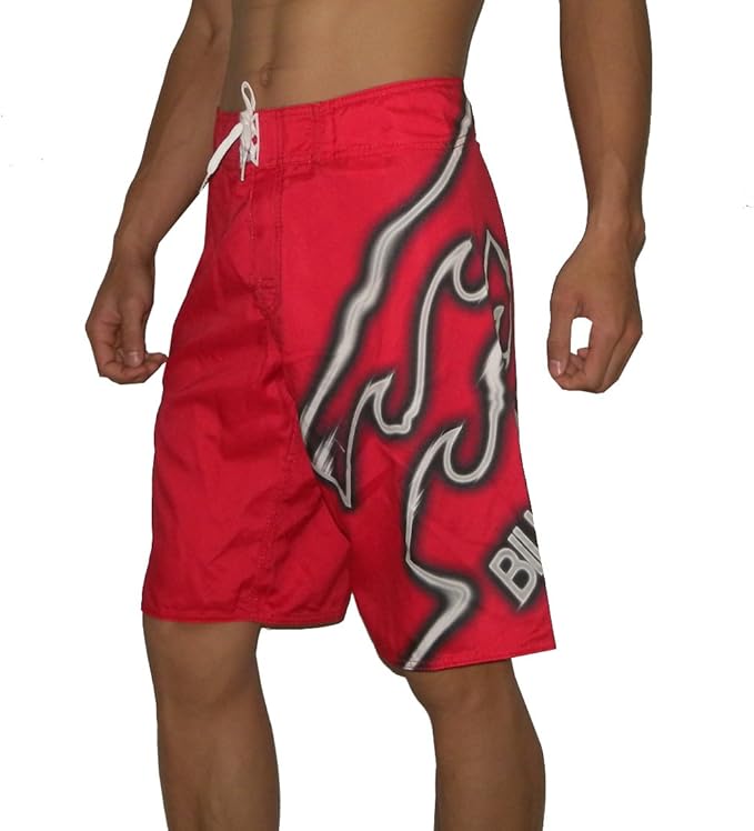 BILLABONG LIT UP Mens Skate & Surf Boardshorts Board Shorts Red