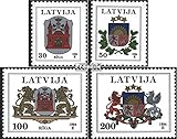 Gebiet: Lettland Prophila Collection Lettland 389-392 (kompl.Ausg.) 1994 Wappen (Briefmarken für Sammler) Flaggen / Wappen / Landkarten