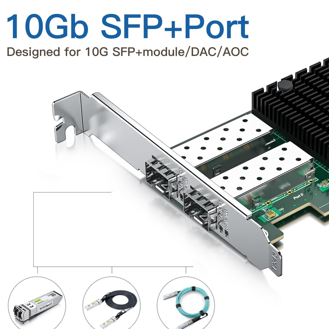 Amazon | H!Fiber 10Gb SFP+ PCI-E ネットワークカード NIC
