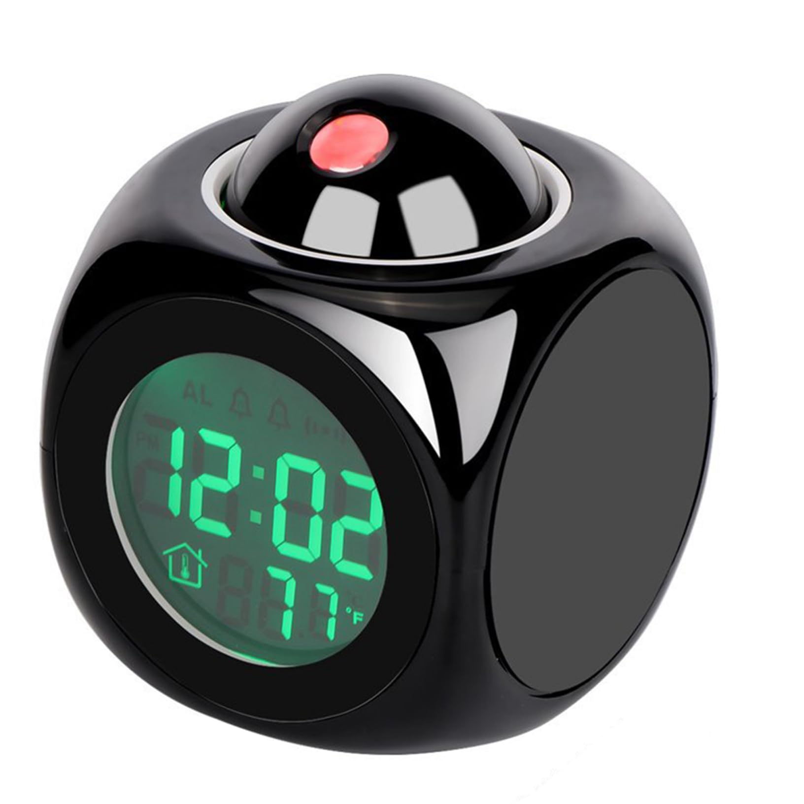 Monwssoe Alarm Clocks, Projection Clock, Digital Projector Clock with Dual Alarms & Voice Broadcast, Clocks for Ceiling with Temp Display, Adjustable Angle & Snooze Function