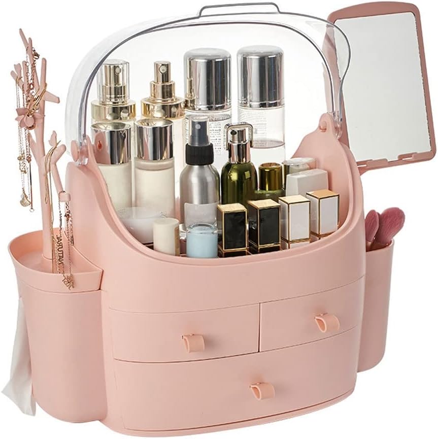 Makeup Organizer Portable Cosmetic Storage Box Skin Care Cosmetics Storage Box Multifunctional Shelf Suitable for Bathroom